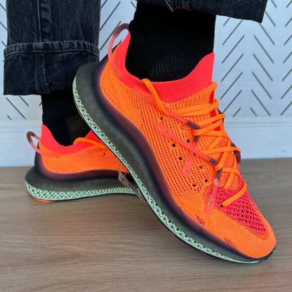 ⭐Adidas 4D Fusio Screaming Orange Prime knit Sz 9 Mens Shoes Sneaker FY5929 - Picture 12 of 12